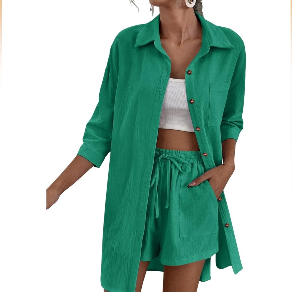 🤍2 Piece Sets for Women Half Sleeve Top Shorts 🤍